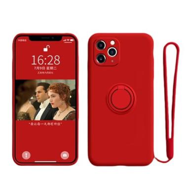 Imagem de Capa de suporte de telefone com anel de silicone líquido para Samsung Galaxy S23 Ultra Plus S22 S21 FE S10 S10E S8 S9 Plus Capa protetora, vermelha, para S20Ultra