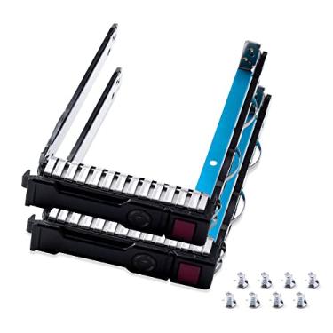 Imagem de 2 unidades de 6,3 cm 651687-001 651699-001 bandeja de disco rígido compatível com HP G8 G9 DL120 DL160 DL180 DL360 DL380 DL320e DL360p DL380p DL388 DL5600p DL385 Parafusos de chips HDD para servidor