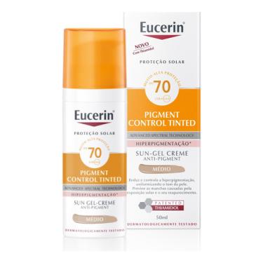 Imagem de Eucerin Sun Pigment Control Tinted Creme Gel Médio Fps 70 50 Cor Médio Fps70