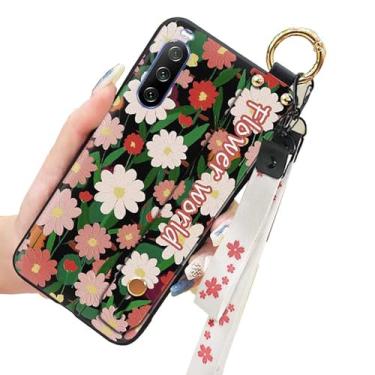 Imagem de Margarida flor mar impresso pulso alça de pescoço TPU gel silicone capa de telefone traseira para Sony Xperia Series (Sony Xperia 10 III)