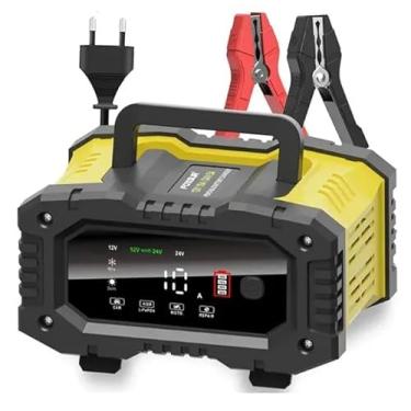 Imagem de Carregador de bateria 12v e 24v para carro moto caminhão - Bivolt inteligente (10/5A)