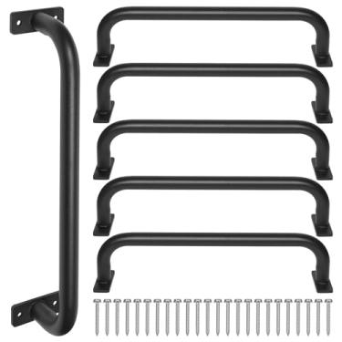 Imagem de ESPETS 17 Inch Black Metal Safety Handles for Playground 6 Pack - Swing Set Accessories Grab Handles, Playset Hand Grips, Indoor Monkey Bars for Jungle Gym, Playhouse, Climbing Frame