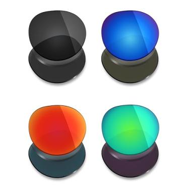 Imagem de Mryok 4 pares de lentes polarizadas de substituição para óculos de sol Ray-Ban RB2180F 51 mm – preto furtivo/vermelho fogo/azul gelo/verde esmeralda