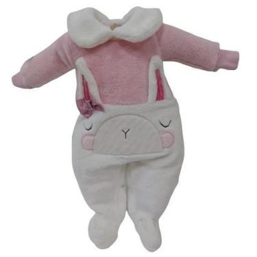 Imagem de Macacão Peluciado Bebê Menina Inverno Longo Lessa Kids 8376-Feminino