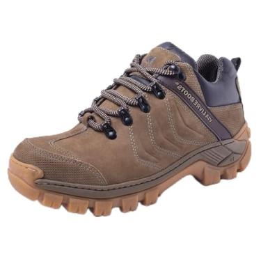 Imagem de Bota Adventure em Couro Roma Shoes Coturno San Diego Tamanho:42;Cor:Cinza;Gênero:Masculino