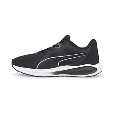 Imagem de PUMA Tênis unissex infantil Twitch Runner, Preto/branco, 11 Little Kid