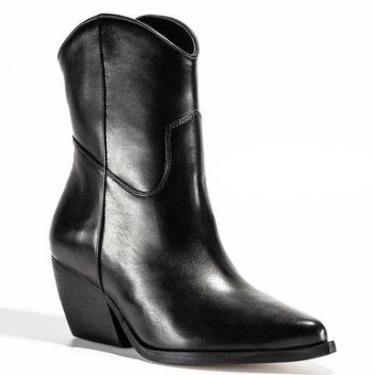 Imagem de Bota Feminina Couro Sola Antiderrapante Cano Curto Country-Feminino