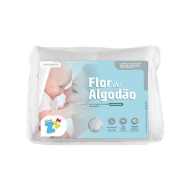 Imagem de Protetor de colchão Flor de Algodão impermeável para berço em matelassê - 70x130 - Fibrasca, BRANCO