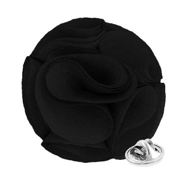 Imagem de Vittorio Vico Broche de lapela formal de flor rosa para homens - broche de rosa, flor de rosa para homens, 2.5" (6.36CM), Poliéster, Não aplicável