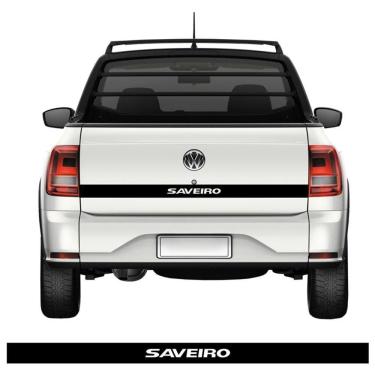 Imagem de Faixa Tampa Traseira Saveiro 2014 Em Diante Adesivo Preto Cor Preto