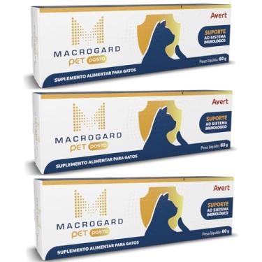 Imagem de Kit 3 Macrogard Pet Pasta para Gatos Avert 60g