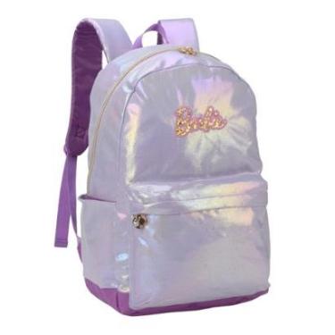 Imagem de Mochila de Costas Oficial BARBIE Metalizado Lilás MS46811BB-Unissex