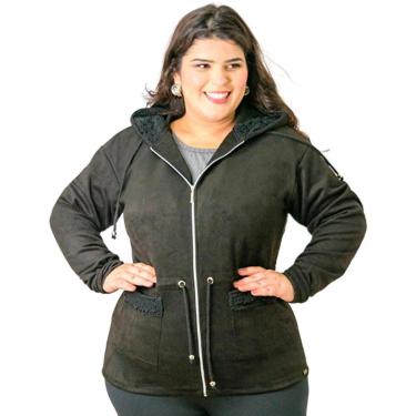 Imagem de Jaqueta Parka Suede Feminina Catwalk Plus Size-Feminino