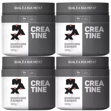 Imagem de KIT COM 4 X CREATINE MONOHIDRATADA POTE 300G - CREATINA MAX TITANIUM-Unissex
