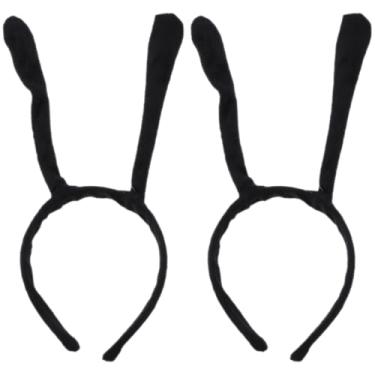 Imagem de Beaupretty 2 peças de faixa de cabeça de formiga, baile de máscaras, argolas de cabelo de Halloween, cabeça de animal, festa, lembrancinhas, fantasia preta, Preto, 30X12CM