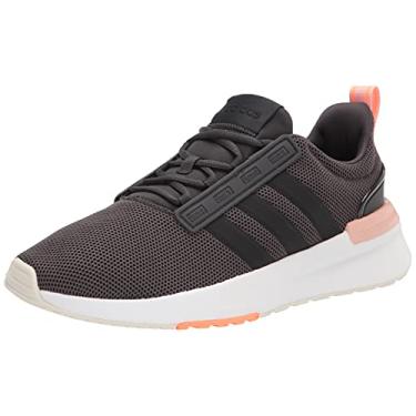 Imagem de adidas Tênis de corrida feminino Racer TR21, Carbono/preto/rosa vapor, 7