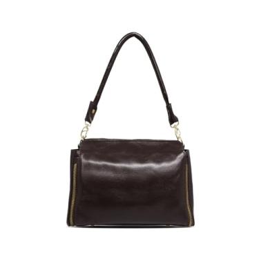 Imagem de Bolsa Feminina Baú de Couro Dóris - Marrom Café