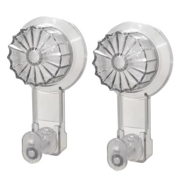 Imagem de Pacote com 2 ganchos de grinalda, 10 kg, resistente à prova d'água, removível, com ventosa, ganchos para decoração de Natal de Halloween, suporte de guirlanda para janelas de vidro, portas lisas