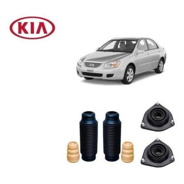 Imagem de Par Kit Batente Coxim Coifa Kia Cerato 2005 06 07 2008 Novo - Auto Fle