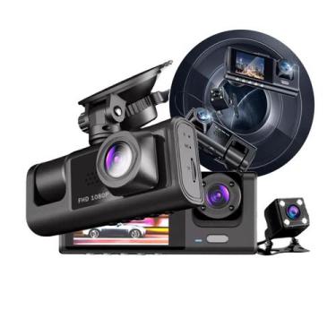 Imagem de Câmera Dupla Veicular Segurança Carro Hd 3 Cameras em 1 - DGM