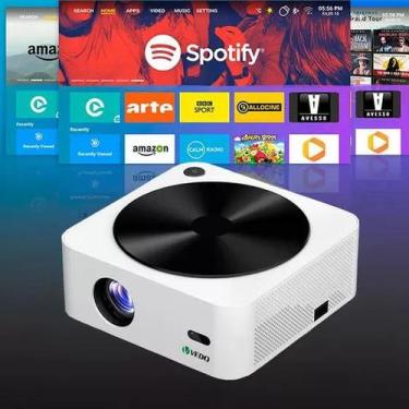 Imagem de Projetor LED Portátil Full HD 1920x1080 Wi-Fi Bluetooth 4K 12000 Lúmen