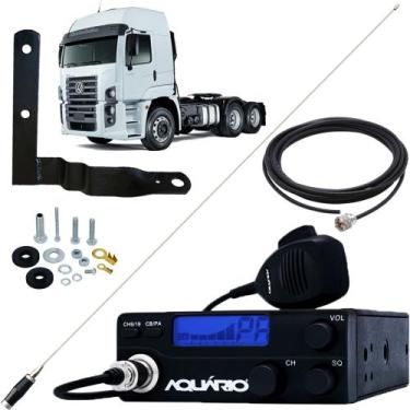 Imagem de Rádio Px 40 Canais Antena Mini Maria Mole 1,40m Cabo 5,5m Suporte Dian