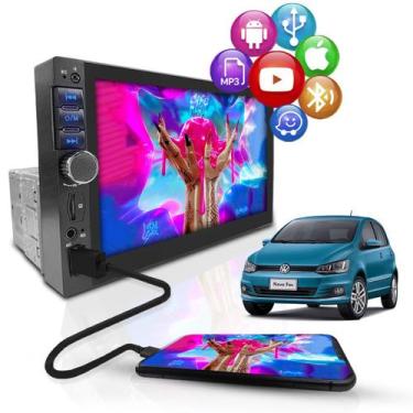 Imagem de Central Multimídia Universal Mp5 Bt 1 Din 7 Espelha Dvd Câm Volks Novo