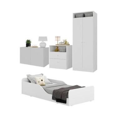 Imagem de Quarto Infantil Completo c/ Minicama e Mesa Cabeceira Multimóveis MP42