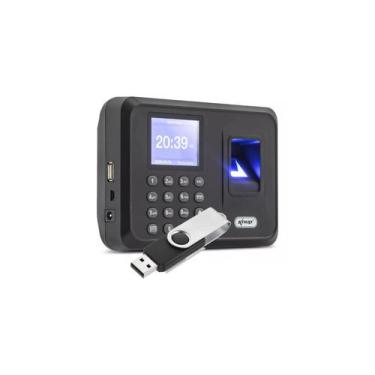 Imagem de Relógio De Ponto Biométrico Impressão Digital + Pendrive 16g - Knup