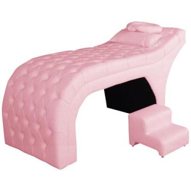 Imagem de Maca Estofada Capitonê Requinte Suede Cores - DS Estofados, Rosa