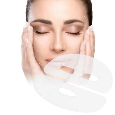 Imagem de Adesivo Mascara De Silicone Anti-Rugas Facial Rosto 2 Partes - Shoppin