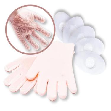Imagem de Jogo de limpeza de louças com luva de silicone e ralo de pia - DASSHAU