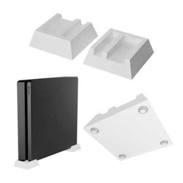 Imagem de Suporte Playstation 4 Slim -  Apoio Vertical. - Signmaq, Branco
