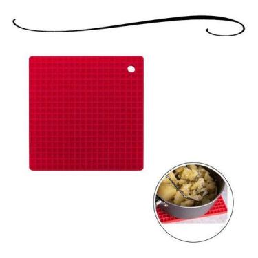 Imagem de Descanso Apoio Panela Quadrado Silicone Protetor Antiaderent - Clink