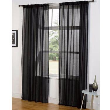 Imagem de Cortina Voal Luxo 4mx2,8m Sem Forro Pra Varao Sala E Quarto - Chrisney