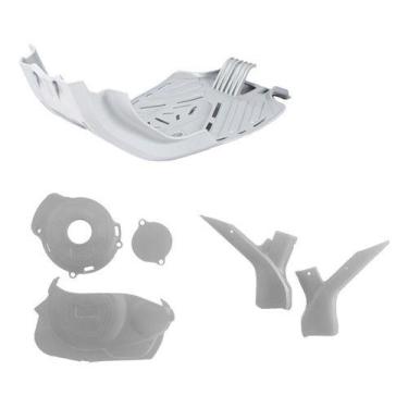 Imagem de Kit Protetores Crf230f Motor / Quadro / Tampas Laterais Amx, Cinza