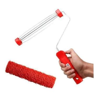 Imagem de Kit Rolo Para Textura Cabelo De Anjo 23cm Com Garfo Gaiola - Sorolã, A