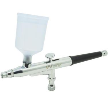 Imagem de Caneta Aerógrafo Aerográfica Pistola Dupla Ação Profissional 0,3 mm 2 