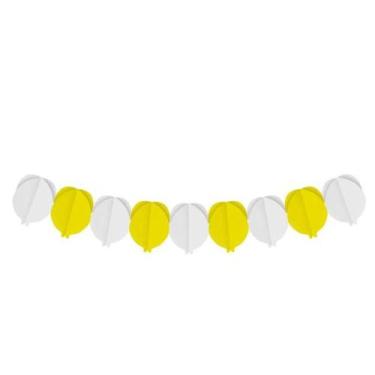 Imagem de Faixa Decorativa - Balão 3D - Branco/Amarelo - 3,60 m - 1 unidade - Cr