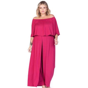 Imagem de Macacão Feminino Plus Size Olivia - MISS MASY PLUS, XXG, Grená, 90040