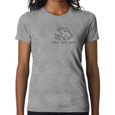 Imagem de Baby Look Girls bite back - Foca na Moda, Cinza, GGG