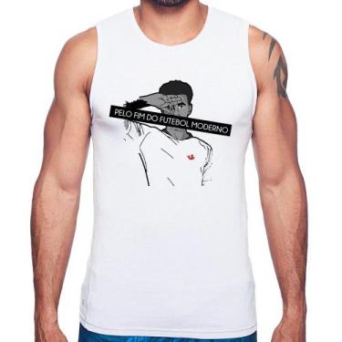 Imagem de Regata Pelo fim do futebol moderno - Foca na Moda, Branco, P