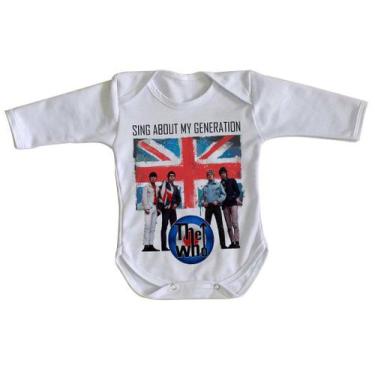 Imagem de body nenê criança roupa bebê manga longa The Who Banda - Empório Dutra