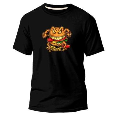 Imagem de Camiseta Algodão Premium Estampa Digital Sapo Faminto - NoBrand, Preto