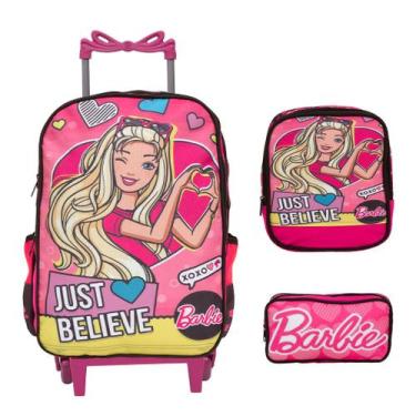 Imagem de Kit Mochila Escolar Menina Barbie Desenho Lancheira Estojo - TOYS 2U