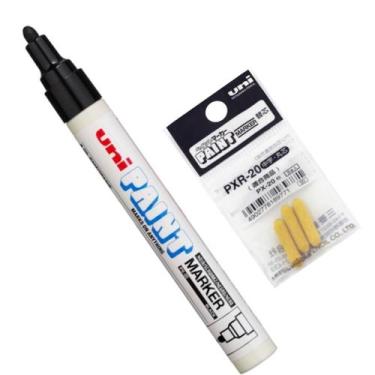Imagem de Kit UniPaint Marker PX-20 Preta + Refil - Uni-ball