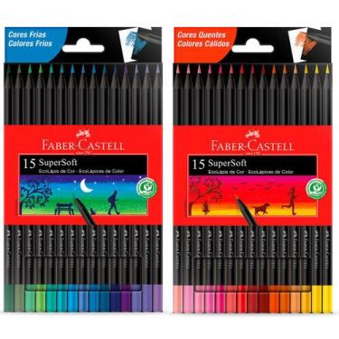 Imagem de Lápis De Cor Supersoft Cor Quente E Fria FABER CASTELL Kit - Faber-Cas