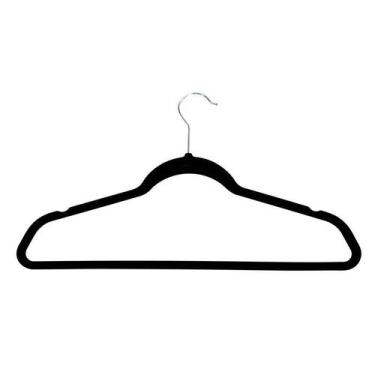 Imagem de Cabide de Veludo Yangzi 3 Unidades Preto - 24338