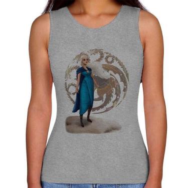 Imagem de Regata Feminina Daenerys Targaryen Art - Foca na Moda, Cinza, GG