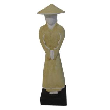 Imagem de Escultura Decorativa Oriental 36cm Finos Detalhes Formosa - LUXdécor c